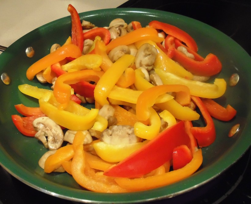 The veggie portion of Chicken Cacciatore