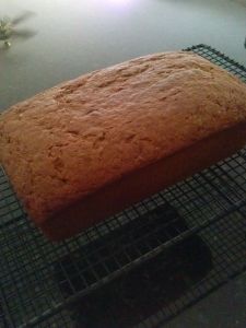 The actual real banana bread on my counter.